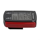LCD-Fahrradcomputer, kabelgebunden, mit Hintergrundbeleuchtung, wasserdicht, Kilometerzähler, Entfernung, Geschwindigkeit, Zeit-Tracker, für Mountainbikes, Rennräder, digitales Fahrradzubehör (rot)
