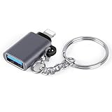 OFFCUP Lightning auf USB Adapter, USB to Lightning Adapter mit Schlüsselanhänger für Kamera Handy OTG Adapter Unterstützt MIDI Keyboard Maus Kartenleser