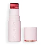 Revolution Skin Silk Blush Stick - Aufbauende Farbe für Wangen, Augen und Lippen - Creme-zu-Puder-Formel - Vegan & Cruelty-Free - Sundown Spice - 4,5 g