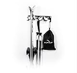 Flip Clip Duo | Universalhalterung | Skihalterung | Snowboardhalterung | Wandhalterung | Gerätehalter | Werkzeughalterung | Aus Stahl, Aluminium und Glasfaserverstärktem Kunststoff (Weiß)