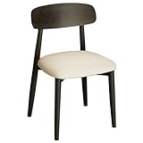 Widppsopt Esszimmerstühle, Moderne Holz- und Lederstühle für Küche und Wohnzimmer, gepolsterte Seitenstühle mit Holzbeinen, Akzentstühle für Esszimmer, Küche, Schlafzimmer, Schminktisch