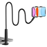Shawe Handy Halter für Bett, Schwanenhals Handy Halterung - Flexible Lang Arm Handyhalterung Ständer für iPhone 16 15 14 13 12 11 Pro XS Max X 8, Samsung S10 S9, 4-6,5 Zoll Geräte