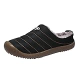 Generisch Damen Winter Hausschuhe, Filzhausschuhe Für Damen Mit Gummisohle Plüsch Slippers Warm Gefütterte Schlupfschuhe Kuschelige Freizeitschuhe Outdoor Winterschuhe Slip-On Kuschelschuhe