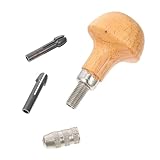 iplusmile 3 Stück Uhrmacherwerkzeug mit Holzgriff Stahl Stiftschraubstock Pin Vise für Schmuckreparatur Perlenbohren und Modellbau Geeignet für Harz Holz und PVC