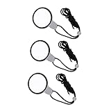 KOMBIUDA 2 Sätze Hängende Lupe Lupenglas Lupengläser Für Magnifying Glasses Lupen Für Lichter Locher Für Stoff Lupe Erkunden Lupe Zum Aufhängen Seil Black 3 Stücke * 2