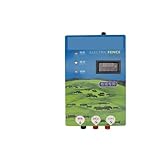 VCHICS Elektrozaun, 10KM Elektrischer Schäferhund 2-3 Joule Tier Pferd Rinder flülfarm Zaun Solar Laderät Controller Alarm Vieh Werkzeu Einsatz in Haushalt und Garten(5KM elec)