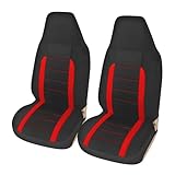 AUTOYOUTH Autositzbezüge Vordersitze Eimer Sitzbezüge Auto Einteiliger Autositzschoner Innenraum Universal Fit Auto Sitzbezüge Autositzauflage für Autositz Zubehör, Rot