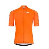 Keada Damen Essential Kurzarm Radtrikot - Kurzarm Radtrikot Frauen - Damen Kurzarm Radtrikot - Winter Thermo Radfahren, Orange, Small
