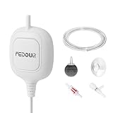 FEDOUR Nano Leise Aquarium Luftpumpe, Mini Whisper-Luftpumpe für Aquarien, Sauerstoffpumpe für Aquarien bis zu 80L Betta Aquarium, Nano Aquarien, Fischglas