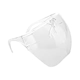 LUCKDANO Gesicht, Vollständiger Gesichtsschutz, Klares Visier mit Hängendem Ohr-Design, für Damen und Herren, Weihnachten, Neujahr, Familienfeiern (M)