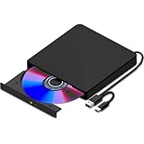 XIAOXIN External CD DVD Drive with USB 3.0 DVD for Laptop PC Computer Portable External DVD Drive CD-ROM Burner External with Low Noise for Windows 11/10/7/8/XP