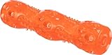 TRIXIE Stick Hundespielzeug mit Quitscher, 18 cm, aus thermoplastischem Gummi, perfekt zum Apportieren, orange - 33653