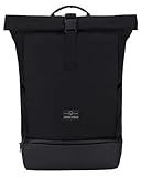 Johnny Urban Rolltop Rucksack Damen & Herren Groß Schwarz - Allen Large - Großer Tagesrucksack mit Laptopfach für Uni Arbeit Reise - Laptop Backpack mit Extra Schuhfach - Wasserabweisend
