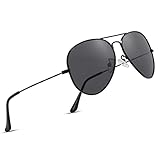 COASION Pilotenbrille Herren Damen Polarisierte Sonnenbrille Fliegerbrille Piloten Sonnenbrillen UV400 Schutz Metallrahmen