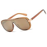 KTUCN Mode Beliebte Sonnenbrille Unisex Sportbrille Fahren Brille UV400 Brille Sonnenbrille, 003 Braun, 140mm
