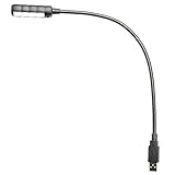 Unbekannt Stands SLED1ULTRAUSB Adam Hall SLED 1 Ultra USB Schwanenhalsleuchte mit 4 COB LEDs schwarz, Weißes Licht, 1 Schwanenhals