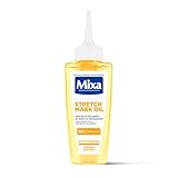 Mixa Stretch Mark Oil, Anti-Dehnungsstreifen Öl, Mildert das Erscheinungsbild & den Juckreiz von Dehnungsstreifen, Niacinamide Bright, Hypoallergen, 100 ml