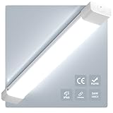 Amdelne LED Feuchtraumleuchte 120cm 36W, Kalteweiß 6000K Deckenleuchte Flach, 3950LM LED Leuchtstoffröhre, Wasserfest IP65 Feuchtraumlampe Werkstattlampe Kellerleuchte für Büro Lager Garage Keller
