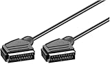 Goobay 11702 Scart Kabel / Audio-/Videokabel / Scartstecker (21-Pin) auf Scartstecker (21-Pin) / Vernickelt / 1,5 Meter