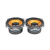 YEOYS 2 stücke 4 Ohm 5w Audio Lautsprecher 2,5 Zoll 66mm Full Range Gummi Kegel Square Lautsprecher DIY. Heimkino-Soundsystem Regallautsprecher