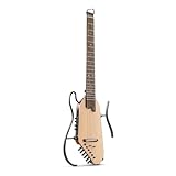 Donner Akustik-E-Gitarre HUSH I PRO Reise-Gitarre mit mehreren Effektmodi, Smart Gitarre-Set inklusive Kopfhörer, Gigbag, Gurt und Ladekabel