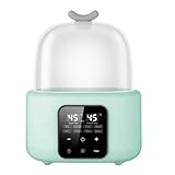 NQYZZFA Flaschenwärmer, Baby-Doppelflaschen-Sterilisator mit Digitalanzeige und Temperaturregelung, BPA-frei, für Muttermilch oder Säuglingsnahrung für unterwegs und zu Hause,Grün