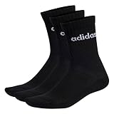 Adidas, Set Di 3 Paia Di Calze Alte Per Bambini Adidas, Socken, Schwarz-Weiss, L, Unisex -Bambino