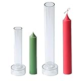 Kerzengießform,Binblin 2PCS Kerzenform,Kerzenformen zum Gießen,Kerzen Formen Silikon,Kerzen Gießen Formen Für Die Kirche Weihnachten Abendessen Bei Kerzenlicht Valentinstag Heimtextilien