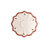 Villeroy und Boch Toy's Delight Untertasse, 16,5 cm, Premium Porzellan, Weiß/Rot