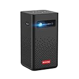 BYINTEK P20 Verbesserter Mini DLP 3D Beamer, tragbarer HD-LED-WLAN-Projektor, unterstützt 1080P 4K, Android 9.0 OS, drahtloses Display für Smartphones, mit Tragetasche und Stativ