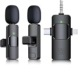 Lavalier Mikrofon, 3 in 1 Mini Mikrofon, Drahtloses Ansteck Mikrofon, Kompatibel mit Kamera, Computer, iPhone, iPad, Android, USB-C Mikrofon für Live-Streaming, Videoaufnahmen, Vlog, TikTok, YouTube