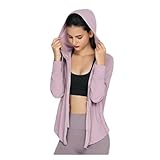 AKMASK Damen Sportjacke, atmungsaktive Laufjacke, Reißverschluss, Sportbekleidung, schlanke Sportoberteile (Color : Pink, Size : S)