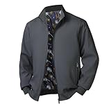 Herren Bomberjacke Leichte, Übergangsjacke Herren Elegant, Softshelljacke Mit Reißverschlusstaschen Herrenjacke Winddichte Modern Fliegerjacke Joggen Sportjacke Freizeit Outdoorjacke