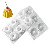 Hperu 2 Stück Mini-Gugelhupf-Kuchenform, 6 Mulden, antihaftbeschichtet, sicher, lebensmittelecht, Wiederverwendbare Silikon-Backformen für Cupcakes, Donuts, Muffins, Maisbrot, Brownies, Gelees