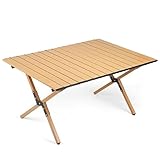 Tragbarer Picknicktisch aus Aluminiumlegierung, leichter Rolltisch zum Kochen im Freien, Strand und Picknick, einfache Tragetasche im Lieferumfang enthalten (Farbe: A Größe: 90 x 60 x 45 cm)