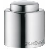 WMF Clever&More Sektverschluss mit Aufschrift 3,5 cm, Champagner Verschluss, Sektflaschenverschluss, Cromargan Edelstahl mattiert, Flaschenverschluss