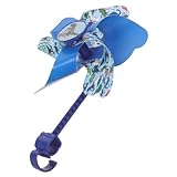 Happyyami Kinderfahrrad-Windmühle Elektroroller Stützräder Dreirad Scooter-Griffe Fahrrad für kinderfahrradsitz Fahrrad-Windmühlen-Ornamente Neuheit Windrad am Lenker Plastik Blue