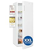 Exquisit Kühlschrank ohne Gefrierfach, Großer Kühlschrank, 5 Ablagen, 242 Liter, Vollraumkühlschrank 143 cm hoch, KS5320-V-H-040E weiss