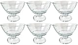 Wamat 6-Set Eisbecher Dessertschalen Eisschalen Eisschale Eisgläser EIS Glas 280 ml