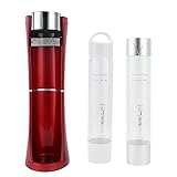 Sprudelmaschine 1000L, Wassersprudler mit 2 leere Wasserflasche, Sprudelwasser Maschine, Intelligenter kommerzieller tragbarer Sprudelwassermacher mit automatischer Druckentlastung, für Café, Zuhause