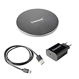 Intenso 15W Wireless Charger BA2, induktives Ladegerät, Qi-Zertifiziert, schwarz