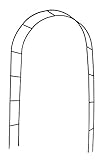 Defacto Rosenbogen aus Metall in Schwarz 240 x 38 x 140 cm (HxTxB), Torbogen, Rankbogen Rosen, Wetterfeste Rankhilfe mit Verzierung, rosenspalier, Rostfrei, für Garten D08