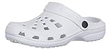 Brandsseller Damen Clog Badeschuh Gartenschuh Freizeitschuh (Weiß, EU Schuhgrößensystem, Erwachsene, Numerisch, M, 39)