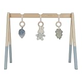 nijntje miffy x Little Dutch NIJN460 Holz Baby Gym Spieltrapez mit Stoff Anhängern Hase Miffy - Lucky Leaves