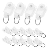 TOYANDONA 50 Stück Teiliges Gardinenröllchen Geräuschlosen Langlebigen PE Edelstahl-Haken Passend Förmige Vorhangschienen Einfache Montage Kratzfest und Stabil für Sicheren Halt