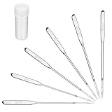 Diffaxy 60 Stücke Nähmaschinennadeln in 6 GroBen: 65/9,75/11,80/12,90/14,100/16 und 110/18 Universal Nähmaschinennadeln Set für Haushalt Nähen