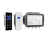 3KW Wandmontierte Mini-Dampfsaunamaschine, Dusch-Dampfbad-Zubehör-Kits mit Telefon-Sauna-Controller-LCD- Für Home Spa(VS-9007B-3KW-1-BP)