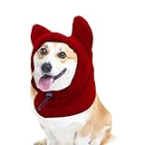 Hundemütze – Ohrenschutz für Hunde, Ohrenschutz für Hunde, Schneehut, winddichte Kopfwickel, waschbar, verdickte Polarfleece-Hundekapuze, Nackenwärmer, Schal, Kopfwickel für kaltes Wetter
