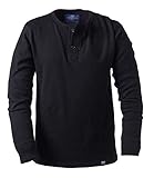 Peaky Blinders Langärmeliges Grandad-T-Shirt 100 % Bio-Baumwolle, hergestellt in England Gr. Large, Schwarz