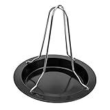 VALICLUD Grillablage für Hühner und Geflügel Hähnchenbräter mit Tropfschale für Outdoor Camping und Bbq Einfach zu Montieren für Leckere Röstgerichte